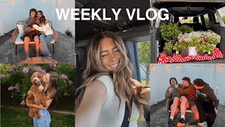 WEEKLY VLOG: planting my yard, paint night, friends, s'mores, charm necklaces, sleepover & more! 💖