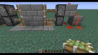 Minecraft Tutorial - Working Piston Doors with Pressure Plates!