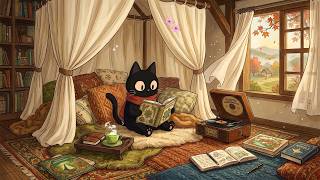 Cozy Book Nook 🍁 Warm Lofi Music for Peaceful Study screenshot 5