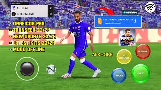 FIFA 16 MOBILE MOD 24 MOBILE PARA ANDROID NOVOS GRÁFICOS | TRANSFERÊNCIAS FACES REAL & KITS 23-24