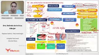 ARTROPATÍA POR MICROCRISTALES GOTA - REUMATOLOGÍA - VILLAMEDIC