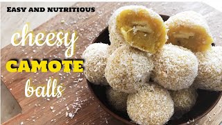 EASY CHEESY CAMOTE BALLS/ CHEESY SWEET POTATO BALLS/TASTY kAMOTE BALLS