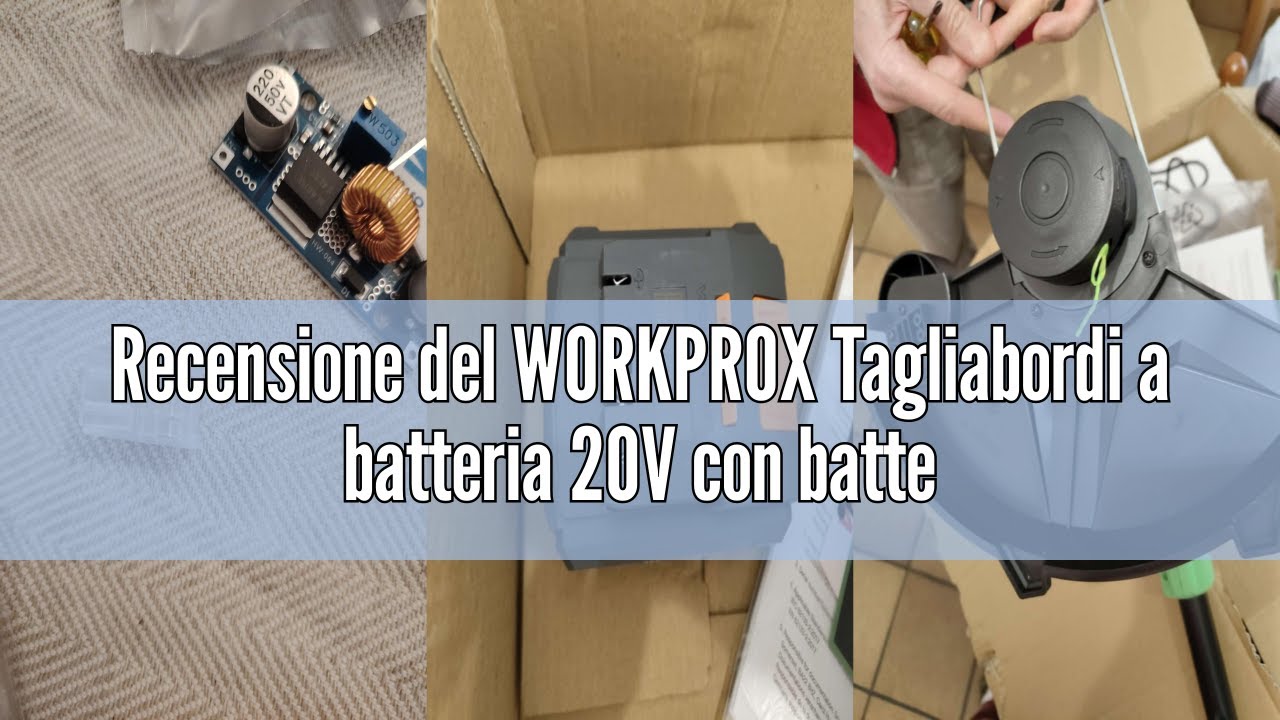 Recensione del WORKPROX Tagliabordi a batteria 20V con batteria 4,0Ah e cavo di ricarica Type-C, 2 i