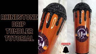 Rhinestone drip tumbler tutorial