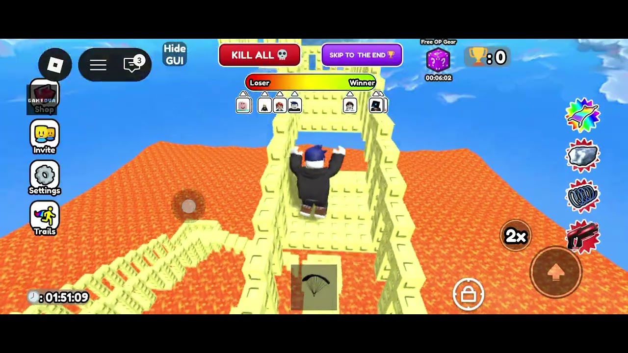 roblox岩漿上升遊戲我用開掛模式