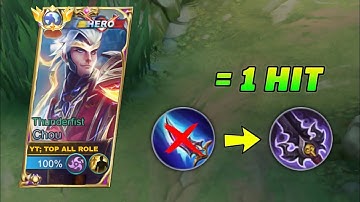 INSANE ONE SHOT DAMAGE BUILD - BEST BUILD AND EMBLEM CHOU ONE HIT