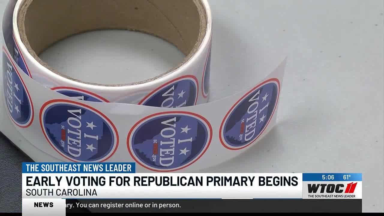 Early voting for republican primary begins in South Carolina - YouTube