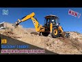 JCB Backhoe Loader -  Making Drain And Repairing Road and Removing dirt along the way Part1
