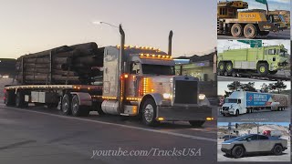 Truck Drivers in Arizona, Tesla Cyber Truck spotted on the road and many others,  Truck Spotting USA by Trucks USA 10,881 views 1 month ago 15 minutes