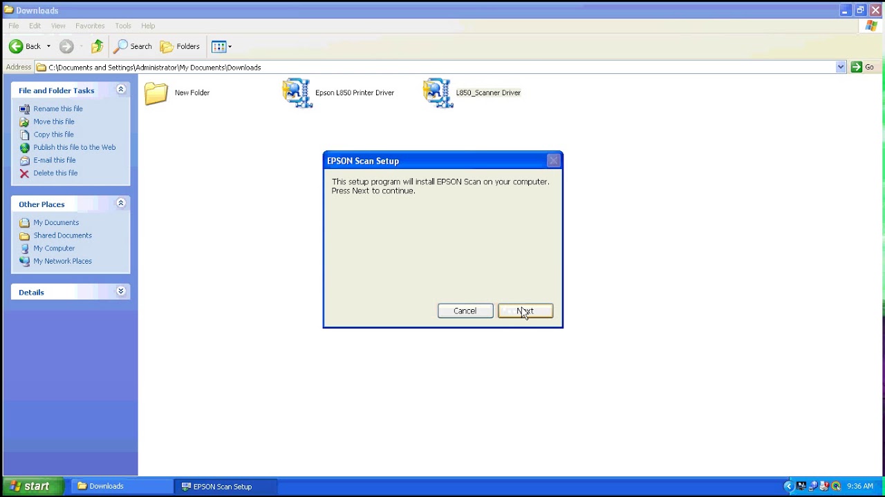 epson l850 scanner driver