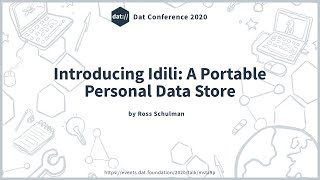 Introducing Idili: A Portable Personal Data Store screenshot 3