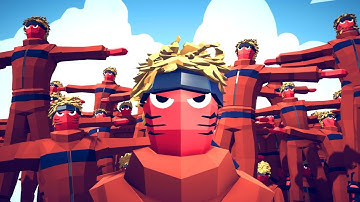 SHADOW CLONE JUTSU OF NARUTO UZUMAKI VS UNITS IN TABS | Totally Accurate Battle Simulator