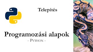 Programozási alapok: Python telepítés