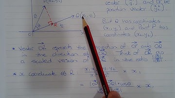 How to find the vector projection in two dimensions (general case)