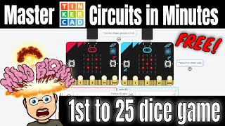 Create a Virtual Micro:bit Dice Game | Free using Tinkercad Circuits screenshot 4