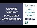 Comptabilit dolibarr compte courant dassoci  note de frais 27 france  2021