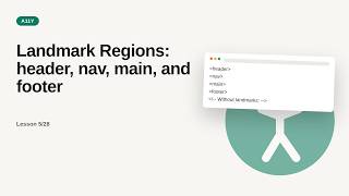Web Accessibility (a11y) Deep Dive Series: Landmark Regions: header, nav, main, and footer