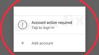 How To Fix Account action required Tap to sign in Problem Solve in YouTube