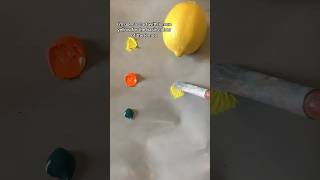 Color Mixing Lemon Shadow Color! 🍋🎨 #colormixing #artist #painting