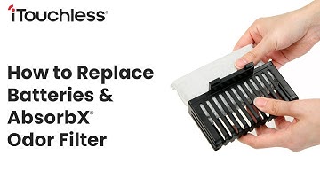 How to Replace Batteries and AbsorbX Odor Filter in an iTouchless Touchless Sensor Trash Can