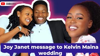 Joy Janet reacts to Kelvin maina private wedding