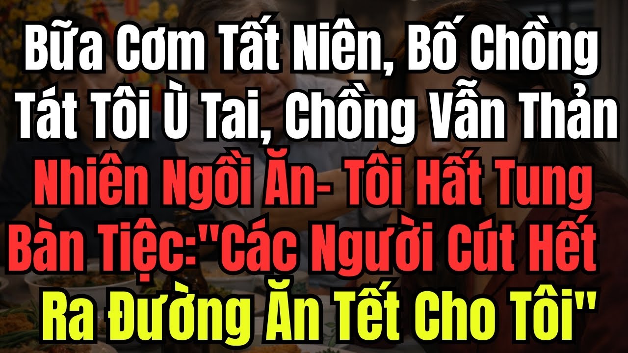 30 Tết, Bố Chồng Tát Tôi Ù Tai, Chồng Vẫn Thản Nhiên Ngồi Ăn, Tôi Hất Tung Bàn Tiệc: ''Các Người Cú