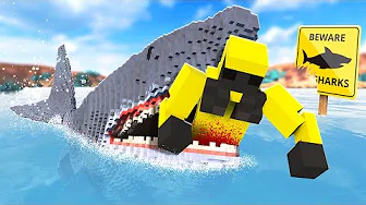 SHARK Hunts Me While Cave Diving - Teardown Mods Gameplay