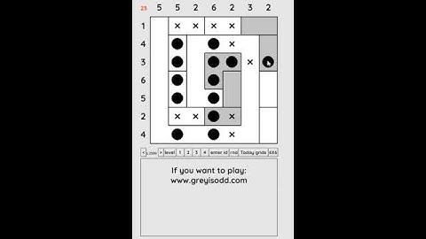 Grey is Odd - Today grids. Solution level 3 7X7 dated 07-17-2024 #logicpuzzles #logicgames  #games