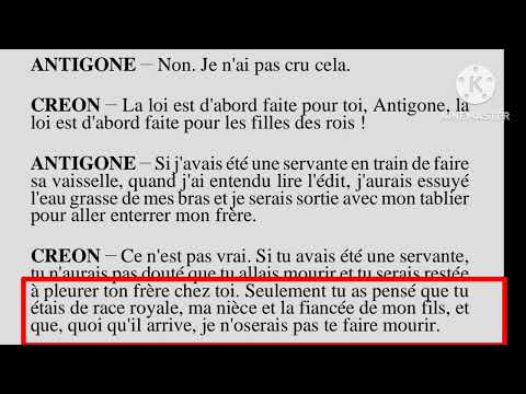 1bac Antigone la scène 12 page: 64_97 Antigone vs Créon قراءة جميع المشاهد