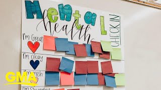 Clever teacher's mental health check-in chart inspires educators to create their own l GMA Digital