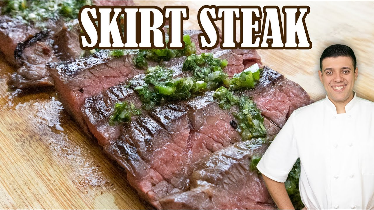 Skirt Steak with Chimichurri Sauce   Churrasco Steak at Home by Lounging with Lenny