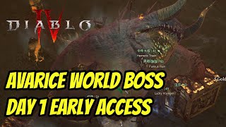 Diablo 4 | Avarice World Boss on Day 1 of Early Access