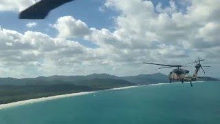Black Hawk Cockpit Formation over Whitsunday Island