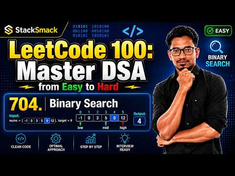 "LeetCode 704.Solved!"Binary Search | Easy DSA | Java Solution | Step-by-Step Explanation series #yt