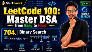 LeetCode 704.Solved!Binary Search | Easy DSA | Java Solution | Step-by-Step Explanation series #yt