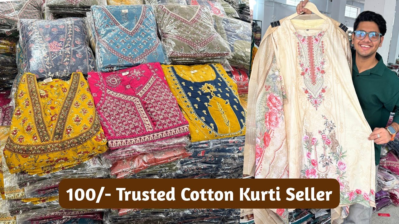 100/- SUPPER TRUSTED KURTI BIGGEST WHOLESALE PRICE IN ( SAANCHIMA TEXTILE ) JAIPUR BEST SELLER