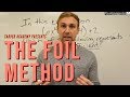 The foil method cant foil me  tarver academy