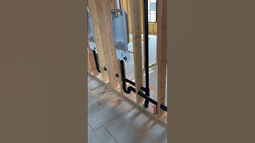 Double stackable washer and dryer with indirect waste and venting #construction #plumbing #shorts