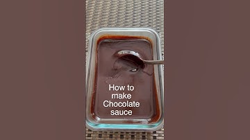 How2 make chocolate sauce #shorts