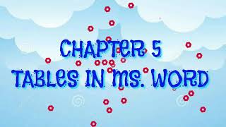 CLASS 5 II CHAPTER 5 II MERGING & SPLITTING CELLS IN MS . WORD