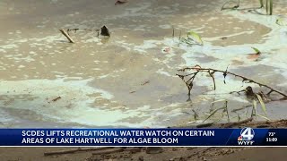 Recreational water watch lifted for some areas of Lake Hartwell
