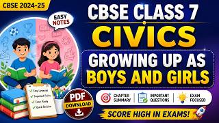 CBSE Class 7 Civics Growing Up as Boys and Girls Notes PDF Download