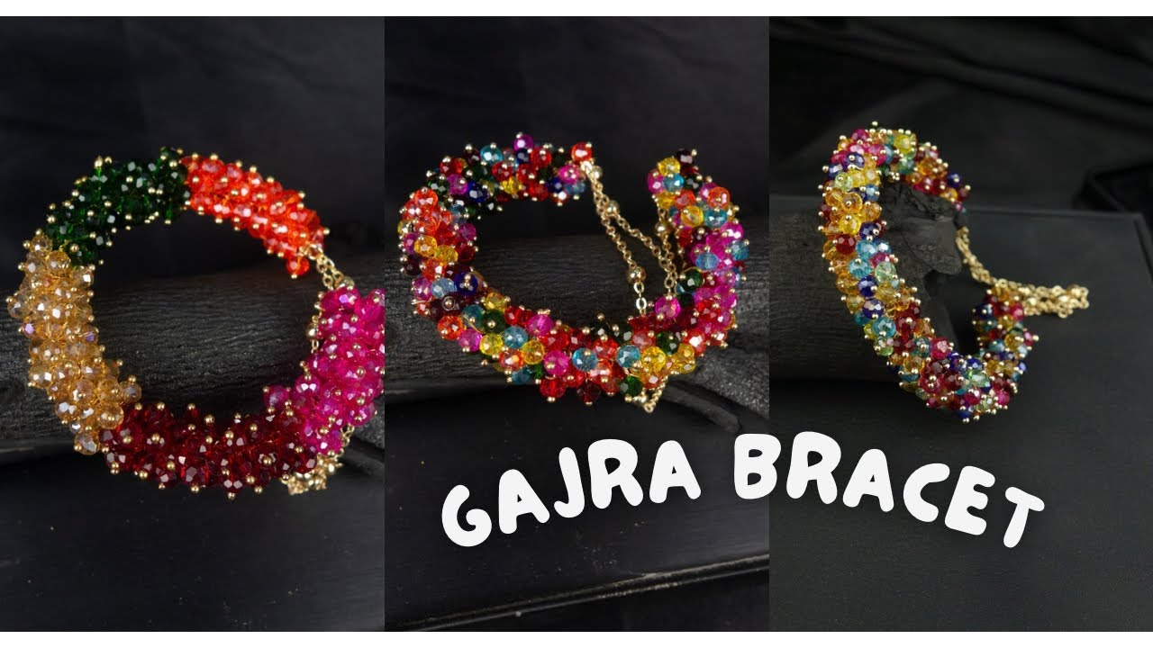 gajra bracelet tutorial without plier,how to make gajra  #gajrabracelet #gajrabracelettutorial