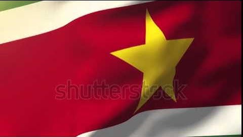 Suriname flag waving in the wind. Looping sun rises style. Animation loop Stock video by