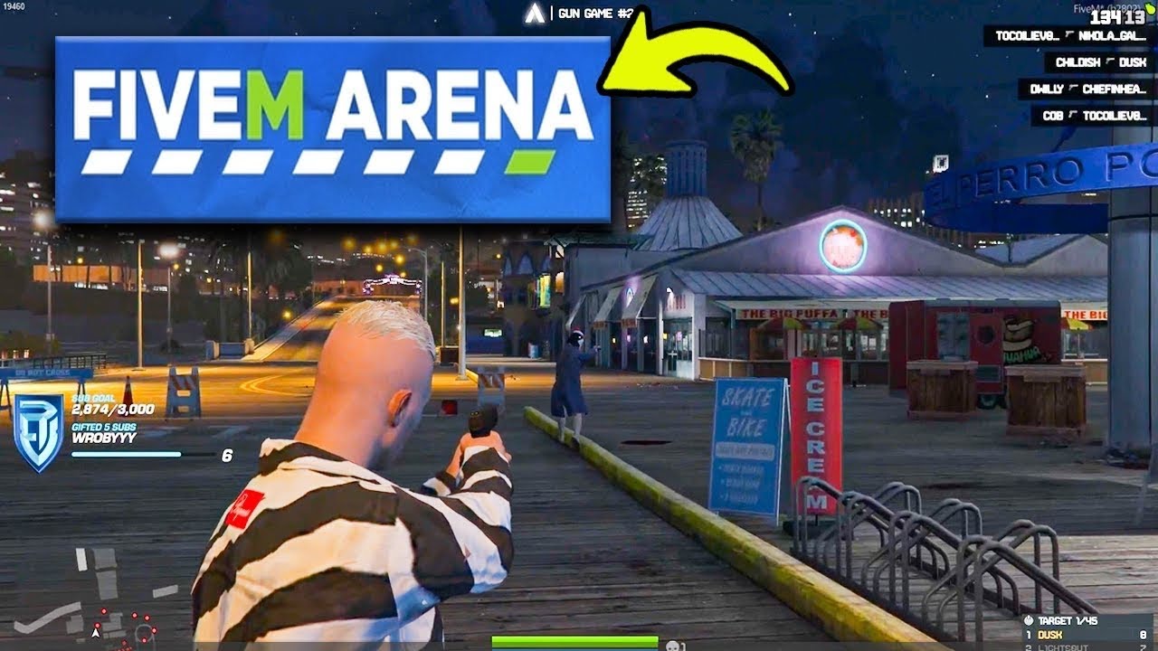 Training my aim in fiveM arena