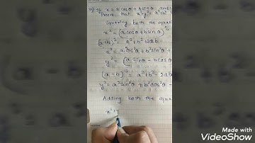 If x=a cos theta +b sin theta and y=a sin theta - b cos theta.proove that X2+y2=a2+b2.