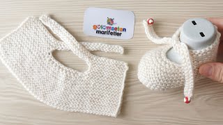 İki Şiş Ile Kolay Yeni Doğan Bebek Patik Modelleri Yapılışı Knitting Baby Booties For Beginners