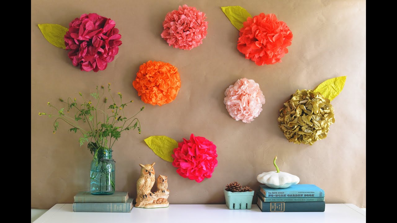 Blumen aus krepppapier. blumen aus krepppapier basteln. youtube