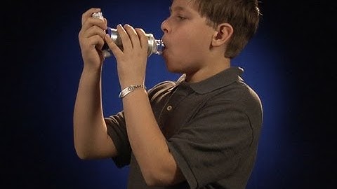 Using a metered dose inhaler with a spacer