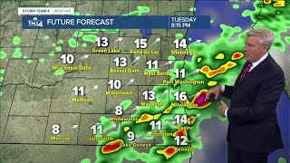 Quiet night, storms move in Tuesday evening